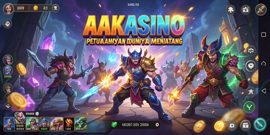 Tampilan gameplay seru dalam petualangan AAKASINO yang mendebarkan.