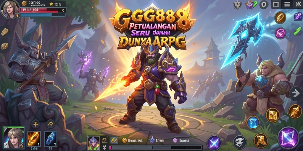 Screenshot GGG888 menampilkan aksi seru dalam pertarungan ARPG.