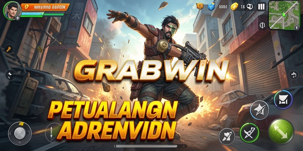 Tampilan gameplay seru dan menegangkan di GRABWIN.