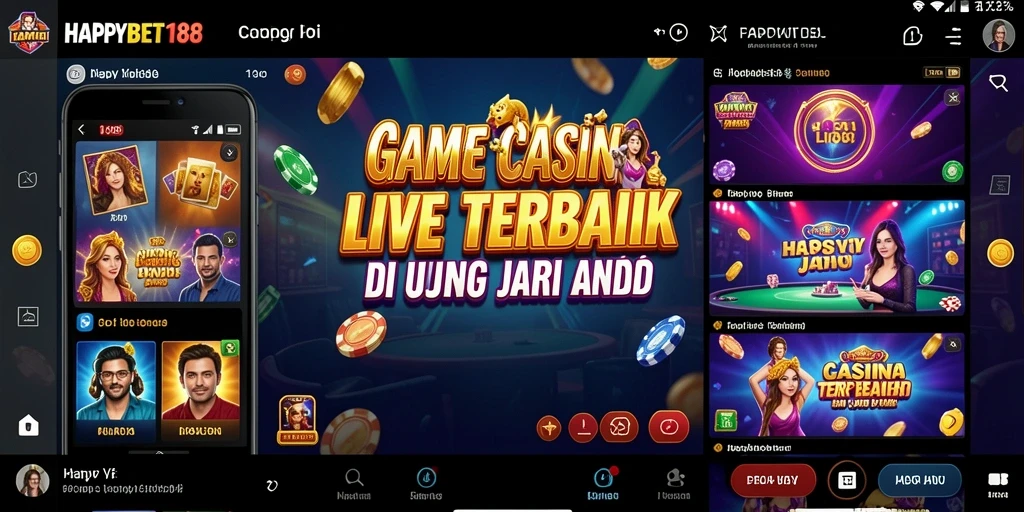 Tampilan gameplay Live Casino yang menegangkan dan menarik di HAPPYBET188.