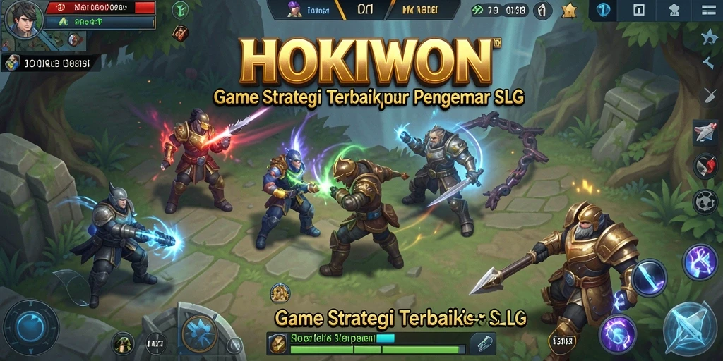 Tampilan gameplay seru di HOKIWON dengan pertempuran strategis.