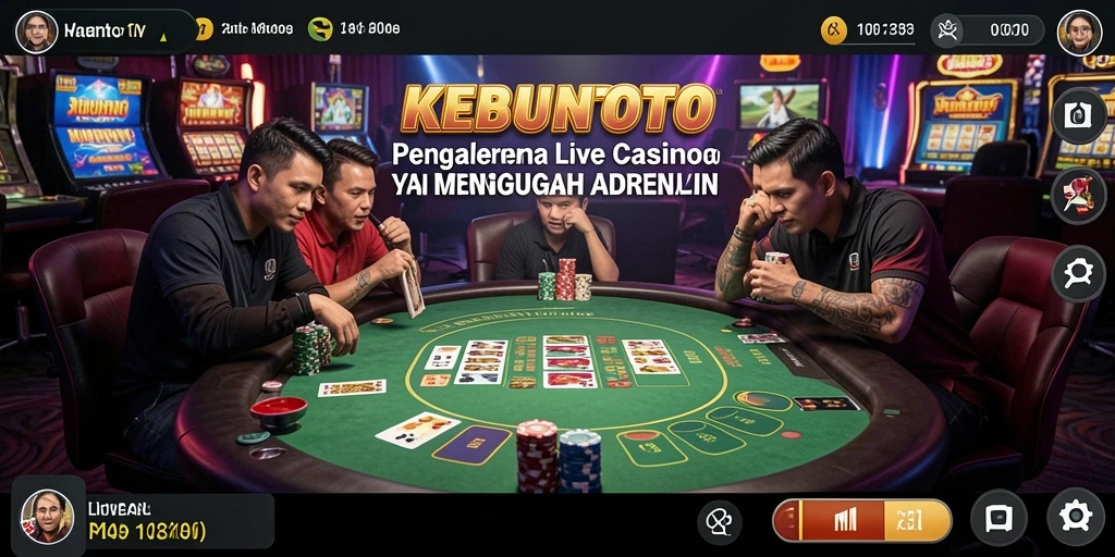 Tangkapan layar gameplay KEBUNTOTO yang mendebarkan di Live Casino.