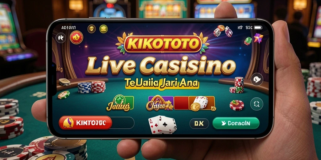 Tampilan gameplay Live Casino KIKOTOTO yang menarik dan interaktif.