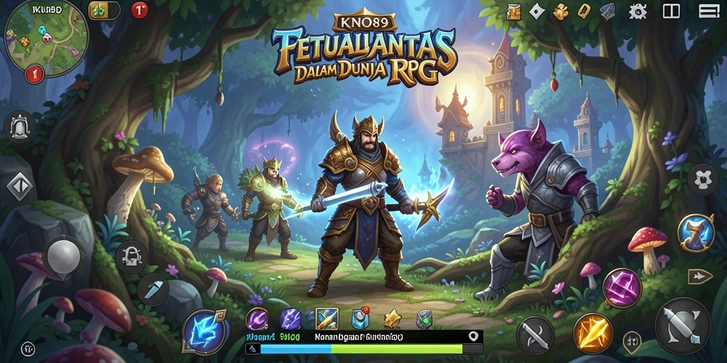 Tampilan gameplay KNO89 yang epik dan penuh aksi RPG.