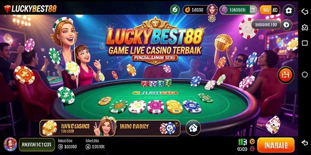 Tampilan permainan Live Casino yang mendebarkan dan interaktif di LUCKYBEST88.