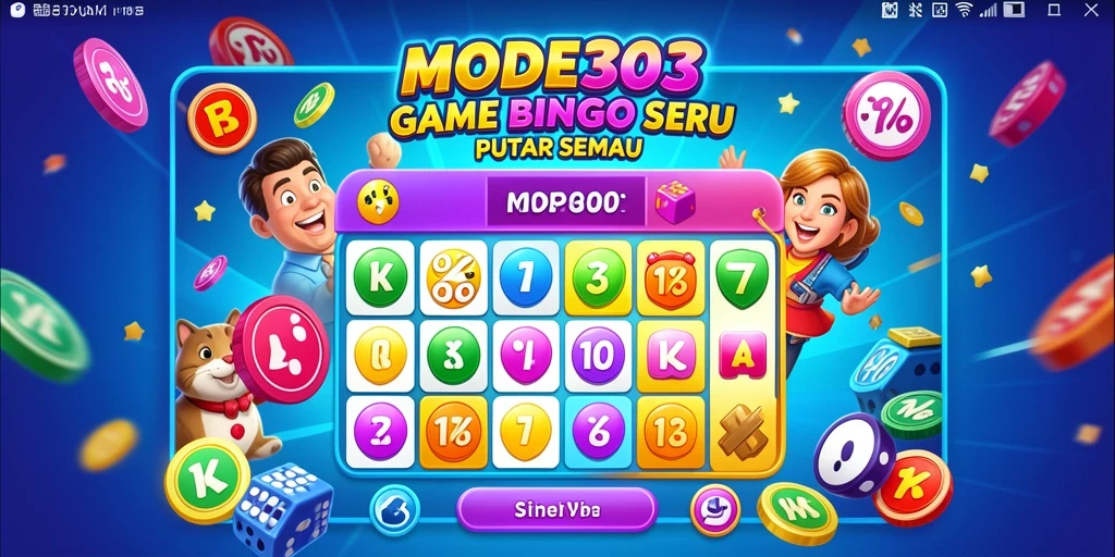 Screenshot utama MODE303 menampilkan gameplay Bingo yang seru dan interaktif.