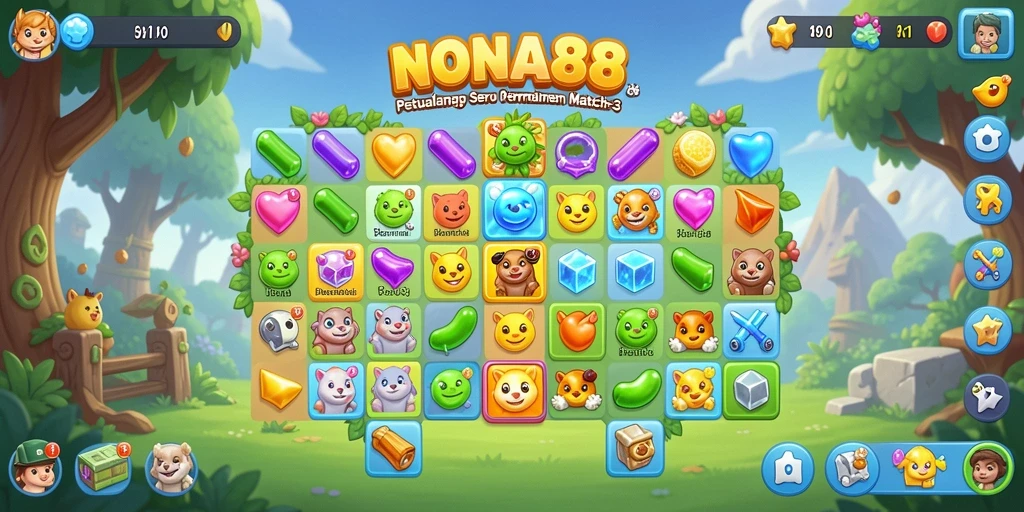 Gameplay NONA88 yang seru dan penuh warna di layar.