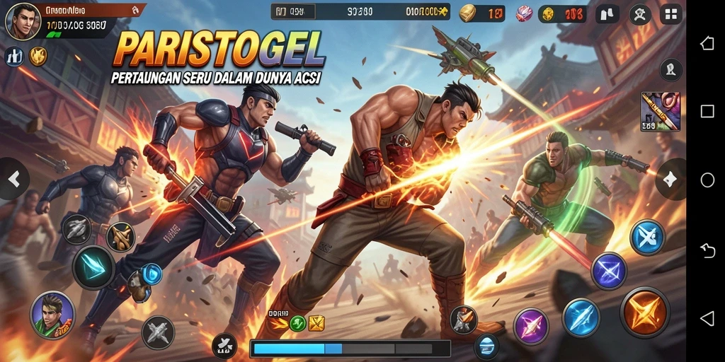Tampilan gameplay seru dan penuh aksi dalam PARISTOGEL.