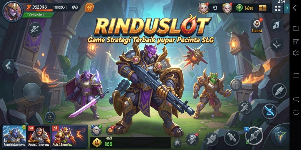 Tampilan screenshot RINDUSLOT yang memperlihatkan aksi gameplay SLG yang seru.