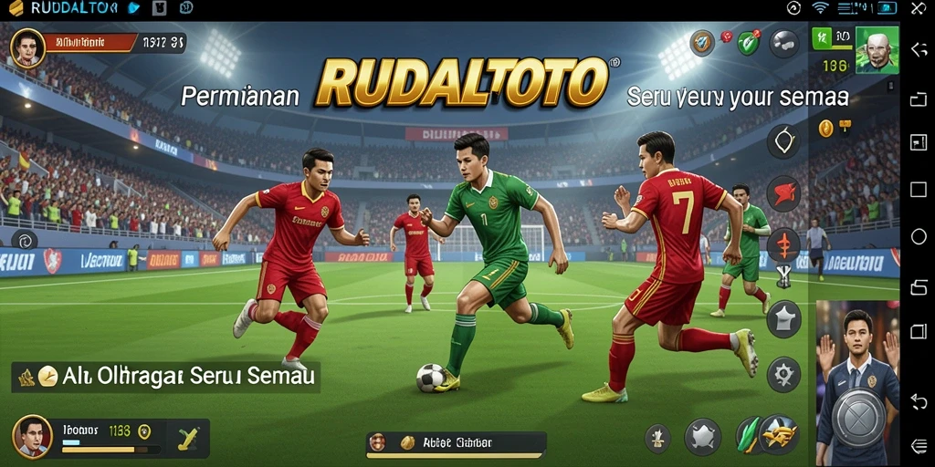 Tampilan gameplay menarik dari RUDALTOTO dalam aksi olahraga.